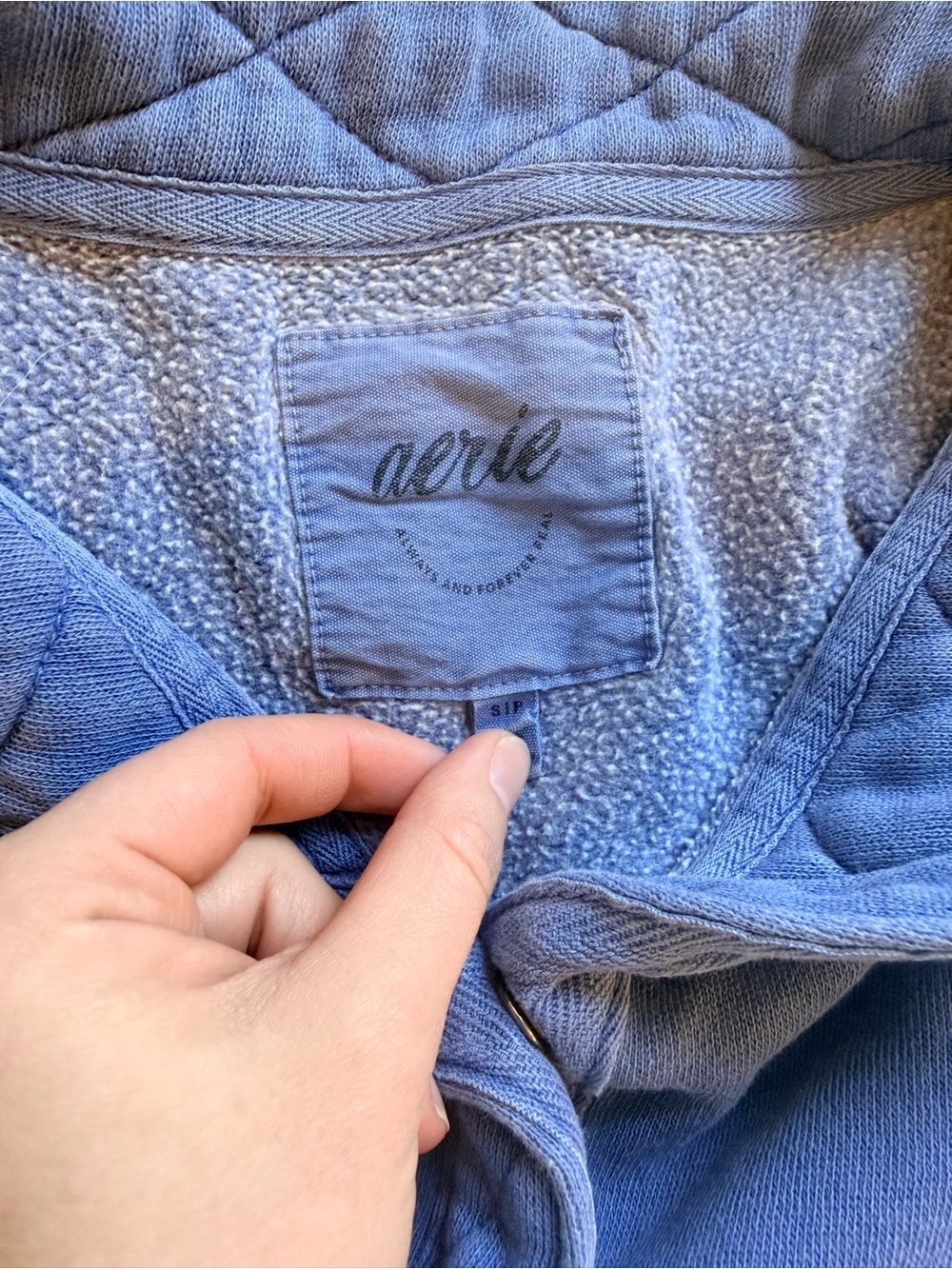 aerie oh snap! marbled blue sweatshirt - Picture 3 of 3